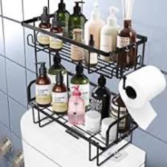 Bathroom Over The Toilet Storage 2 Tier Shelf - Picture 3 of 3